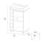 Tuhome Dukat Bar Cart, Two Shelves, Six Built-in Wine Rack, Four Casters, Smokey Oak MLV5205 - alternate 2